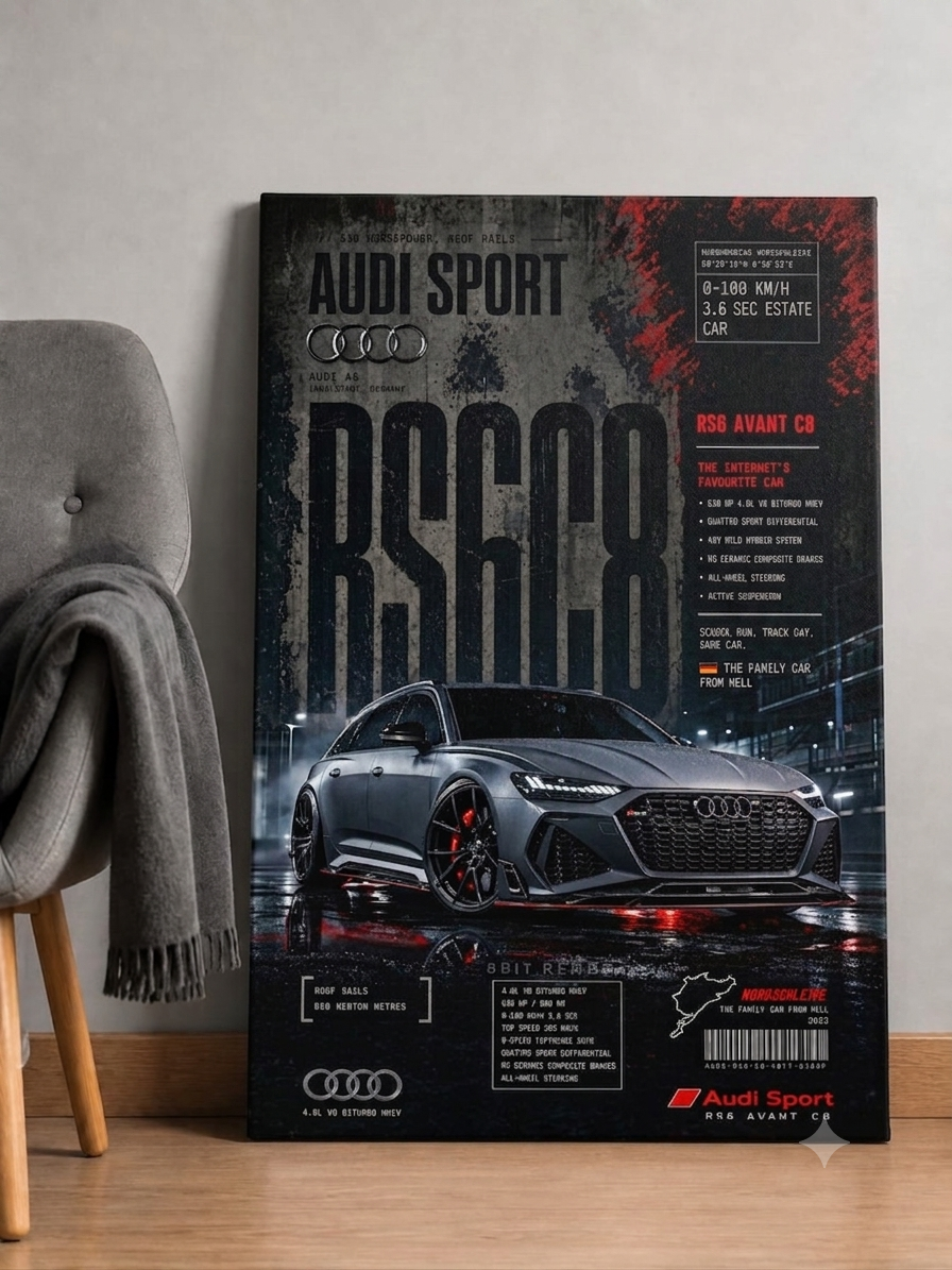 Tableau Canvas Audi Sport RS6 Avant C8 🏎️